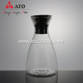 Glass Water Pitcher Carafe with Stainless Steel